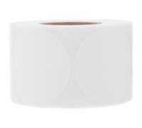 HAPINARY Étiquettes Thermiques Rondes Adhésives Blanches 600 Pièces Rouleau Autocollants Multi-usage en Papier Thermique pour Imprimante et Bureau