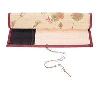 HAPINARY Étui à Pinceaux Enroulable en Toile 40x35 Cm, 9 Compartiments pour Pinceaux Aquarelle et Crayons, Porte-pinceaux Portable en Bambou pour Artistes, pour Ateliers et Voyages