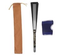 HAPINARY Éventail Pliant Traditionnel Chinois Acier Inoxydable avec Protège-Main de Rangement Éventail de Danse Pliable pour Tai et Arts Martiaux