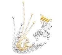 HAPINARY Fermoir Collier Argenté Magnétique Cylindrique en Fer, Compatible Plusieurs Styles et Largeurs, pour Bracelets et Chevillères Lors D'occasions Spéciales