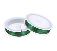 HAPINARY Fil Coloré en Fer Galvanisé Vert 0,5mm Flexible et Résistant la Décoloration, 2 Rouleaux pour Bricolage, Fabrication de Bijoux et Bouquets de Fleurs