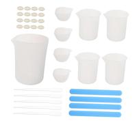 HAPINARY Gobelets De Mélange en Silicone 18 Pièces pour Résine Époxy Kit De Tasses Doseuses Pratiques Outils De Bricolage pour Artisans Et Débutants Fabrication De Bijoux Et L'artisanat