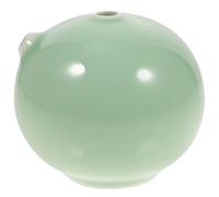 HAPINARY Goutte D'encre en Céramique Portable pour Calligraphie et Peinture, Accessoire Pratique pour Culture Chinoise, Design Demi-cercle Vert, pour Tenir et Déposer L'eau