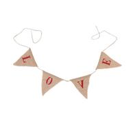 HAPINARY Guirlande Triangulaire en Jute Écologique Fanion de Mariage Décoratif Bannière Suspendue Love Guirlande de Fête Solide pour Décoration de Mariage et Cérémonie 1 Pièce