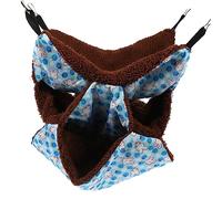 HAPINARY Hamac Peluche Suspendu pour Petits Animaux Lit Confortable à Trois Niveaux pour Cochons Hamsters Et Écureuils pour Hiver