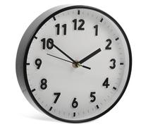 HAPINARY Horloge Murale Ronde à Chiffres Arabes, Décorative, Silencieuse | Plastique et Verre, Format 8 Pouces, à Suspendre, pour Bureau, Salle de Réunion, Réception