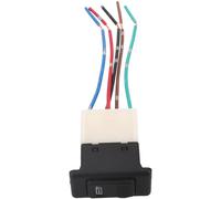 HAPINARY Interrupteur de Lève-Vitre Électrique Voiture à 5 Broches avec Témoin Lumineux Rouge, Bouton en Verre avec Faisceau de Câblage, Commande Momentané pour Remplacement Lève-Vitre