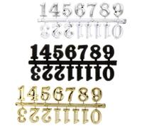 HAPINARY Jeu de 3 Sets de Chiffres Arabes en Plastique pour Horloge Murale, Accessoires de Remplacement DIY pour Décoration Créative et Fonctionnelle