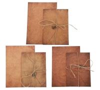 HAPINARY Jeu de Lettres en Papier Kraft Vintage A5 Enveloppes Rétro, 3 Sets, Papier sans Bavure D'encre pour Invitations et Lettres de Confession