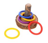 HAPINARY Jouets pour Oiseaux Jouet Intelligence pour Perruches Et Perroquets Interactif pour Cage Anneaux Colorés avec Support pour Entraînement Et Amusement des Oiseaux