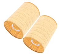 HAPINARY -jour Style Rustique Bohème 2pcs en Rotin et Métal pour Lampe de Table et Lampadaire E27/e14 Décoration pour Cafés et Restaurants