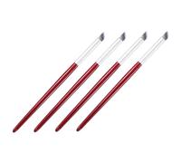 HAPINARY Kit 4pcs Pinceaux pour Nail Art Professionnel en Fibre Rouge, Outil pour Dessin de Motifs et Lignes, pour Salons de Manucure et Usage Personnel