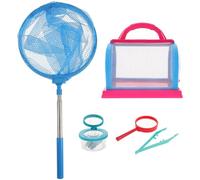HAPINARY Kit Capture Insectes avec Loupe Garçon Et Filles 3-7 Ans Bleu 5 Pièces, Explorateur Nature, Observation Biologique en Plein Air, Jouet Scientifique Éducatif pour Garçons Et Filles