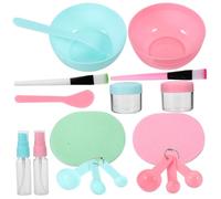 HAPINARY Kit De 18 Bols Pour Masque Facial Ensemble De Bols De Pinceaux Pour Masque Facial Fournitures En Vrac Cuillère Doseuse