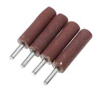 HAPINARY Kit de 4 Têtes de Ponçage Cylindriques Tige 6mm en Papier Abrasif Marron pour Ponceuse à Tambour, Léger Projets de Menuiserie et Réparations à Domicile
