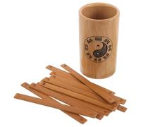 HAPINARY Kit de Divination I Ching en Bambou Seau Décoratif pour Harmonie Feng Shui, Artisanat Traditionnel, pour Maison et Extérieur