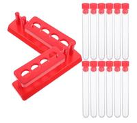 HAPINARY Kit de Tubes à Essai en Plastique pour Garçon et Filles avec Support et Bouchons, Rangement Sécurisé pour Classification et Prévention des Fuites, pour Couleur Couleur Aléatoire