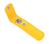 HAPINARY Kit Nettoyage Oreilles en Acier Inoxydable 6 Pièces avec Pochette Jaune en PU Outil pour Extraction de Cérumen Portable pour Adultes Soin Complet et Sûr du Conduit Auditif