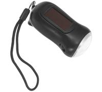 HAPINARY Lampe Torche Solaire à Manivelle Portable Noire LED Rechargeable Lampe de Secours Camping Randonnée Éclairage Extérieur Énergie Solaire Multifonction Compacte