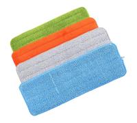 HAPINARY Lingettes de Nettoyage pour Balais à Franges en Tissu Fibre Absorbant 4 Pièces, Recharge Serpillière Plate Polyvalente pour Sol Propre et Entretien Facile
