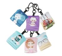 HAPINARY Lingettes de Nettoyage pour Lunettes et Lentilles - Lot de 6 Chiffonnettes Microfibres Imprimées - Tissu Fibreux Doux, Compact et Léger - Nettoyage D’écrans Électroniques