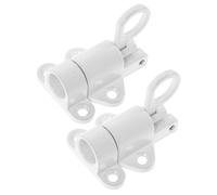 HAPINARY Loquet Coulissant Automatique en Alliage d'Aluminium pour Trappe de Grenier, Lot de 2, Blanc, Verrouillage Sécurisé, pour Accès Plafond et Toit