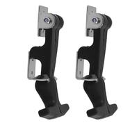 HAPINARY Loquet en Acier Inoxydable Noir 2pcs Poignée en Caoutchouc, Facile à Utiliser pour Équipements Mécaniques et Moteurs, Remplacement pour Trappes de Bateau