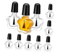HAPINARY Lot De 10 Flacons De Vernis À En Verre De 5 Ml À Bords Plats Pour Un Étiquetage Facile