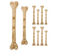 HAPINARY Lot de 10 Os en Plastique Réalistes Trous Petits et Grands pour Décoration D’Halloween et Bricolage DIY Accessoires Effrayants Polyvalents à Enfiler Ornement Charme en Os