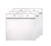 HAPINARY Lot de 10 Pochettes Porte-badges en Plastique Souple et Étanches pour Cartes D'identité, pour Événements Sociaux et Écoles