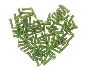 HAPINARY Lot de 100 Clous Spirales en Plastique Vert pour Composition de Fleur Solide et Pratique, pour Arrangements Floraux et Loisirs Créatifs DIY