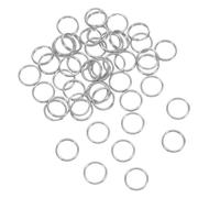 HAPINARY Lot de 100pcs Connecteurs à Anneau Fendu Double en Acier Inoxydable Argenté Finition Lisse et Anneaux Flexibles pour Organisation Quotidienne et Bracelets