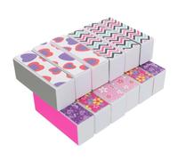 HAPINARY Lot de 12 Blocs Polissoirs à Ongles Mini Quatre Faces en Papier et Tissu pour Manucure Délicate à Domicile Nail Art Couleur Aléatoire