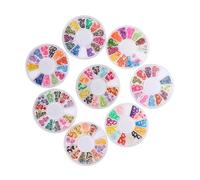 HAPINARY Lot de 12 en Pâte Polymère Tranche de Fruit pour Nail Art DIY Décoration pour Amateurs d'Ongles Multicolore Boîte de Rangement