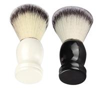 HAPINARY Lot De 2 Blaireaux De Rasage Multi-usages Poils En Nylon Doux, Brosse à Barbe Et Moustache Ergonomique, Noir Et Blanc, Pour Rasage Du Visage Des Hommes Et Soins Quotidiens