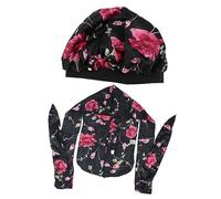 HAPINARY Lot de 2 bonnets de nuit imprimés en satin pour couples vêtements de nuit doux et confortables pour un sommeil doux et évite les nœuds dans les cheveux