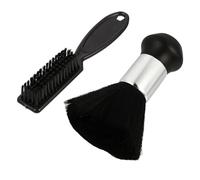 HAPINARY Lot de 2 Brosses de Nettoyage de Cheveux en Nylon Doux pour Salon de Coiffure, Plumeau de Cou Professionnel, Format Portable, pour Éliminer Poussière et Petits Résidus