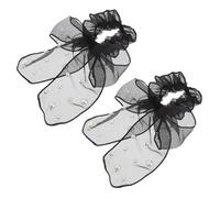 HAPINARY Lot De 2 Élastiques À Cheveux Élégants En Organza Pour Femmes Et Filles Noirs