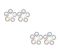 HAPINARY Lot De 2 Élastiques À Cheveux Pour Femmes Et Filles Accessoires De Plage À Motif Floral 10 Pièces X 2