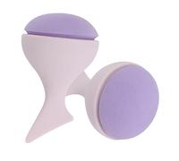 HAPINARY Lot de 2 éponges à de maquillage en forme de queue de sirène sèches et humides à double usage pour femmes