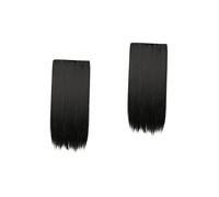 HAPINARY Lot De 2 Extensions De Cheveux Longs Et Raides À Clipser Pour Perruques, Extensions De Cheveux Longs Et Raides, Extensions De Faux Cheveux, Extensions De Cheveux Pour Femmes, Faux