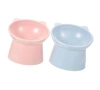 HAPINARY Lot De 2 Grands Bols pour Protéger Les Vertèbres Cervicales, Bols pour Chat À Bouche Inclinée pour Éviter Que Le Bol Ne Soit Renversé, Bols pour Animaux De Compagnie Résistants À