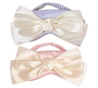 HAPINARY Lot de 2 masques de sommeil élastiques avec nœud pour femme - Cache-yeux confortable bloquant la lumière