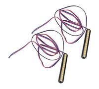 HAPINARY Lot de 2 Modules LED Feu Arrière Bicolore pour Moto Clignotants Dynamiques Jaunes, Feux de Jour Blancs, Étanches, Adaptés pour Éclairage Plaque D'immatriculation et Sécurité