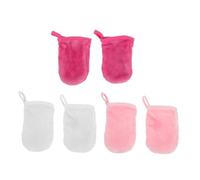 HAPINARY Lot De 2 Nettoyants Pour Le Visage Mitaines Exfoliantes En Microfibre Pour Peaux Sèches Démaquillants Lavables Lingettes Simples Pour Le Visage 6 Pièces X 2