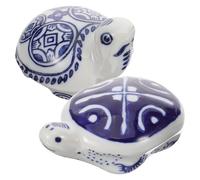 HAPINARY Lot de 2 Ornements Animaux Flottants en Céramique Grosse Taille, Décoration D’Aquarium Tortue Dorée et Carte Tortue, Accessoires pour Aquarium D’Eau Douce, Décor Naturel