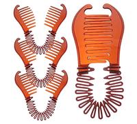 HAPINARY Lot de 2 Pinces à Cheveux Banane Extensibles pour Femmes Outil de de Cheveux Double Peigne Queue de Cheval 4 Pièces