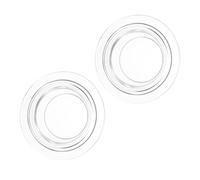 HAPINARY Lot de 2 Plats en Verre Rond Transparent pour Chauffe-Cire, Structure Stable et Réutilisable, pour Fêtes et Anniversaires, Accessoire Élégant