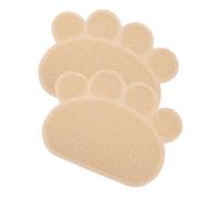 HAPINARY Lot De 2 Tapis De Litière pour Chat, Tapis pour Bol À Boire, Tapis pour Chaton, Tapis De Litière en PVC pour Chat, Tapis Antidérapant pour Animaux De Compagnie, Tapis De Litière