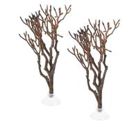 HAPINARY Lot De 2 Troncs Darbre en Mousse Artificielle pour Aquarium Décoration Réaliste pour Réservoir Reptile Terrarium